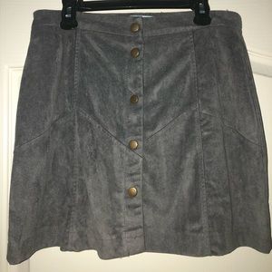 Gray Button up Skirt